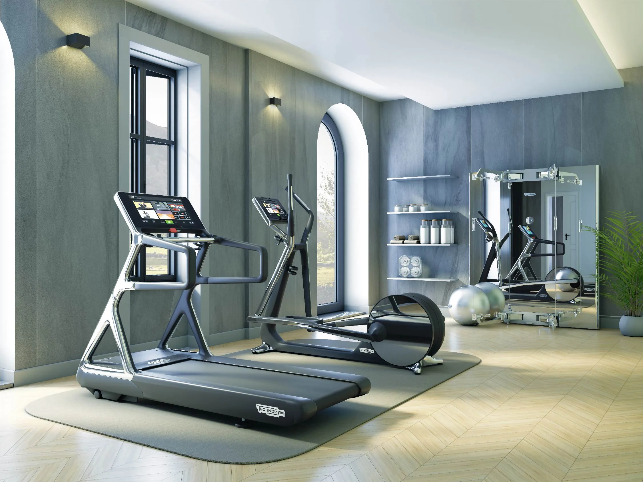 Home gym Set up at the Boubyan customer's residence with the help of Boubyan Gym Equipment Finance.