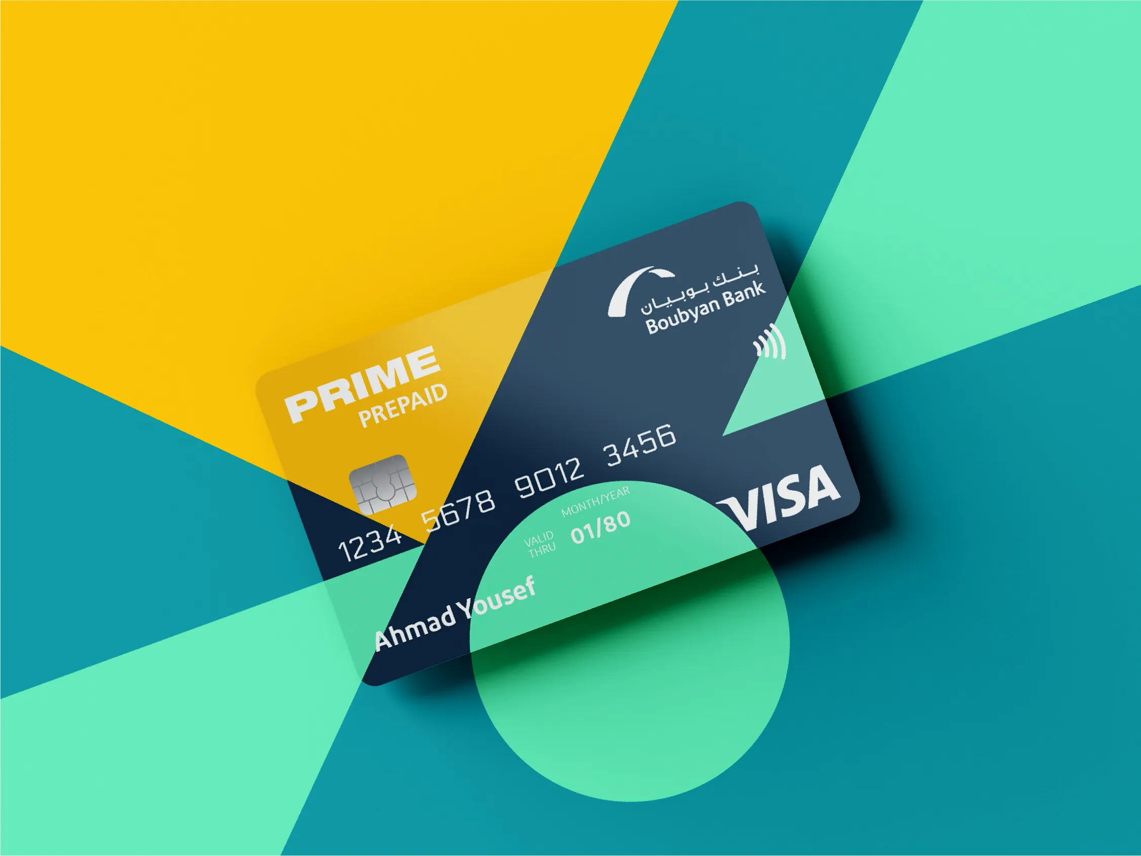 A picture of the Prime Prepaid Card offered by Boubyan Bank