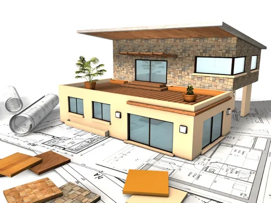 structure of an elevation of a home