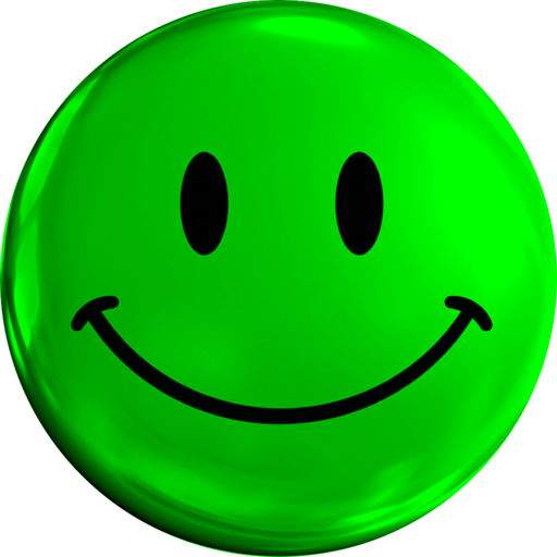 happy green face