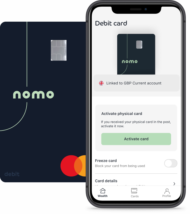 Nomo - أنفِق، حول، وادخر أموالك دوليًا عبر حساب بريطاني متوافق مع الشريعة