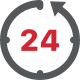 An icon indicating that Msa3ed is available 24/7