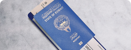 A picture of the Kuwait National Passport