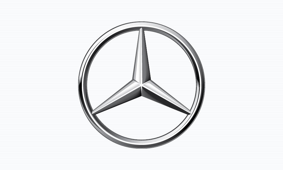 Logo of Mercedes-Benz.